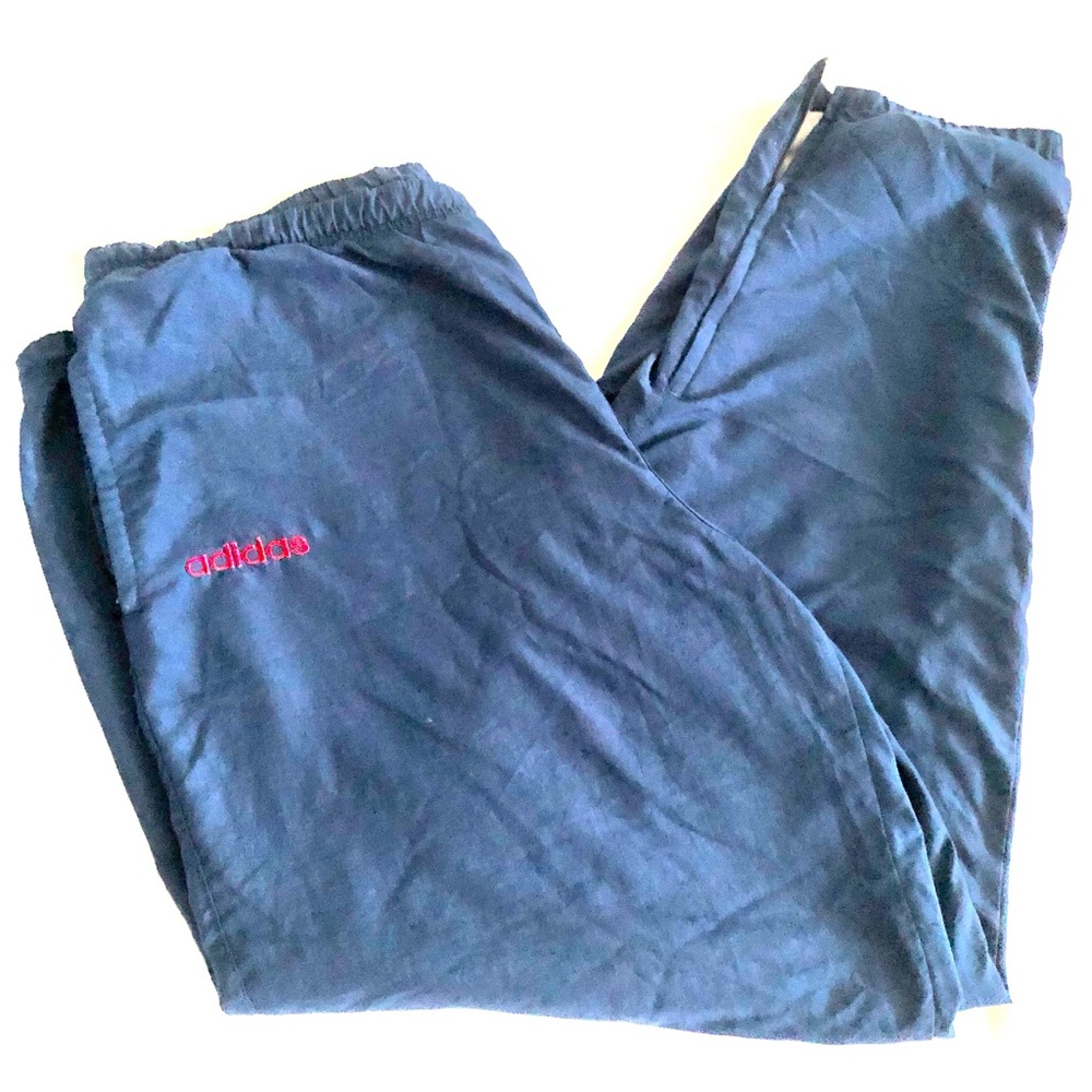 adidas Navy Joggers with Red Logo Embroidery